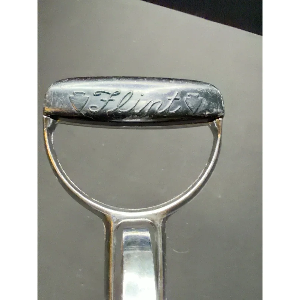 Vintage EKCO Flint BEST Hand Crank Egg Beater Manual Mixer Black Handle